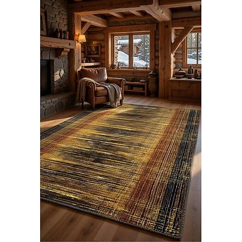 Drom Pamuk Dokuma Taban Makinede Y�kanabilen Kilim Kaymaz ��nil Multi Modern Salon Hal�s�