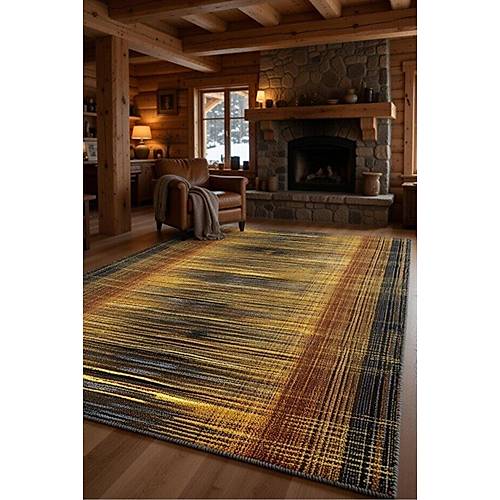 Drom Pamuk Dokuma Taban Makinede Y�kanabilen Kilim Kaymaz ��nil Multi Modern Salon Hal�s�