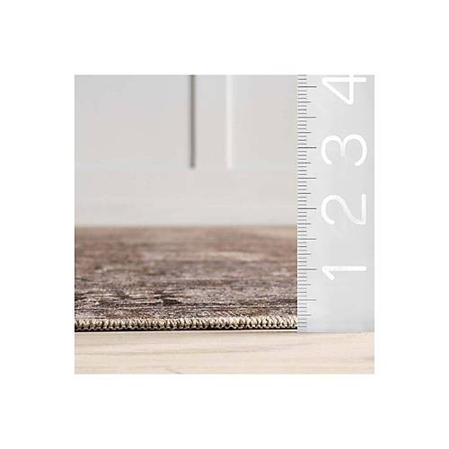 Atelier 501 Brown Taupe Eskitme Vintage Hal� Etnik Otantik Y�kanabilir Salon Hal�s�
