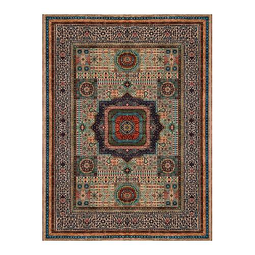 Drom Kaymaz Tabanl� Y�kanabilir Modern Multi Motifli Etnik Salon ve Mutfak Hal�s�