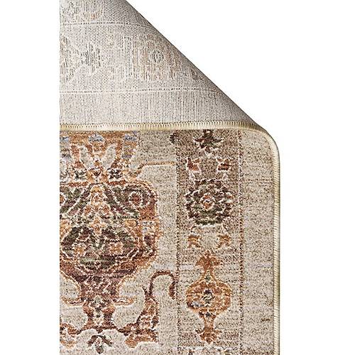 Eko Hal� SOFIA SOF 05 CREAM GOLD Renkli El Dokuma U�ak Hal� Desenlerine Sahip Makine Hal�s�
