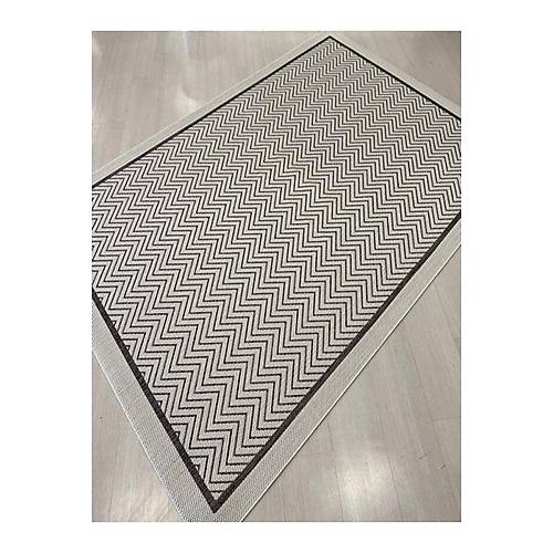 Hal�max Reform Hal� 9718 Gri Beyaz J�t Sisal Toz Vermez Modern Salon Hal�s� Yolluk Hol Kilim