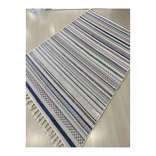 Hal�max Reform Hal� 4802 Meridyen Gri Mavi Bukle Kabartmal� �rg� Sa�akl� Modern Salon Hal�s� Yolluk