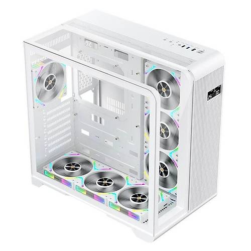 1ST PLAYER RT7 BEYAZ DIGITAL 850W 80+ GOLD FULL MOD�LER 4X12CM ARGB 3 TARAFLI TEMPERL� CAM USB 3.0 - TYPE C ATX KASA