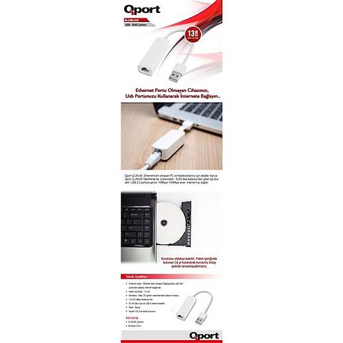 QPORT Q-URJ45 USB TO RJ45 �EV�R�C�