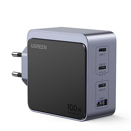 UGREEN NEXODE AIR 100W GAN HIZLI �ARJ C�HAZI TYPE-C QC PD 3XUSB-C 1XUSB-A GR� 35043