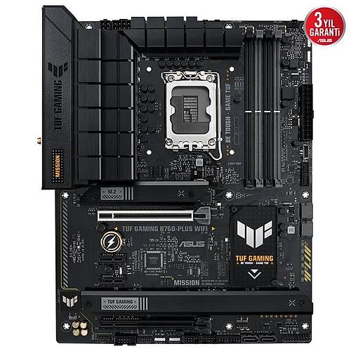 ASUS TUF GAMING B760-PLUS WIFI DDR5 7200MHZ 1XHDMI 1XDP 3XM.2 USB 3.2 ATX 1700P (13. VE 12.NES�L ��LEMC� UYUMLU)