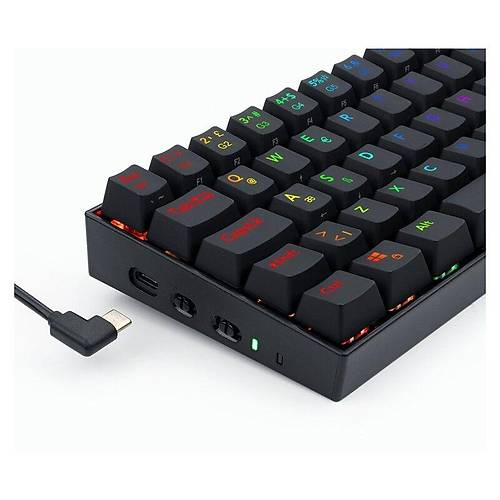 REDRAGON K530 DRACONIC PRO Q TR 60% KOMPAKT KABLOSUZ-BLUETOOTH 2.4G SWITCH MEKAN�K KLAVYE S�YAH