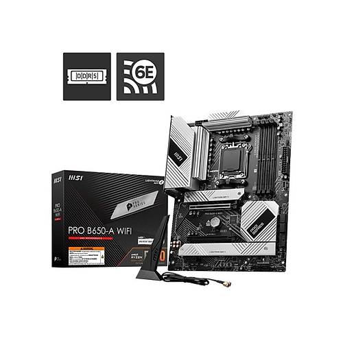 MSI PRO B650-A WIFI DDR5 7600MHZ 1XHDMI 3XM.2 USB ATX AM5 (AMD AM5 9000/8000/7000 SER�LER� �LE UYUMLU)