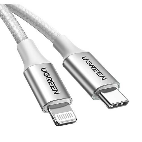 UGREEN TYPE-C TO LIGHTNING 3A  70525 PD MF� SERT�F�KALI �RG�L� HIZLI �ARJ KABLOSU 2 METRE G�M��