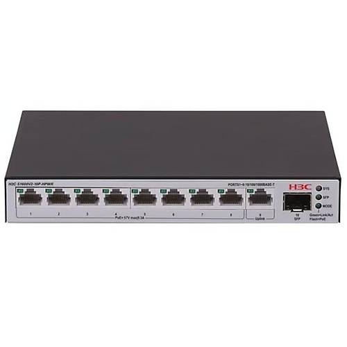 H3C AOLYNK S1600V2-10P-HPWR 8 PORT GIGABIT + 1XGB SFP/1XRJ45 UPLINK 125W POE Y�NET�LEB�L�R SWITCH
