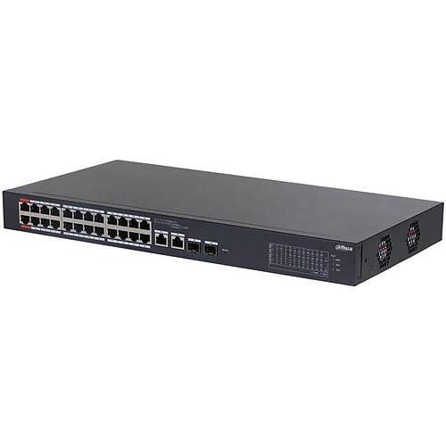 DAHUA CS4226-24ET-240 24 PORT 10/100 POE PORT + 2XGIGABIT RJ45/2XSFP COMBO Y�NET�LEB�L�R RACKMOUNT SWITCH