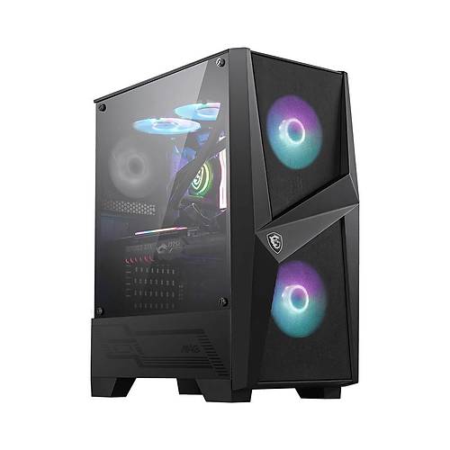 MSI MAG FORGE 100R TEMPERLI CAM ARGB PSU YOK 2X120MM 1X120MM GAMING ATX KASA S�YAH