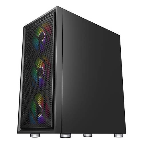 1ST PLAYER AR7 S�YAH 650W 80+ ARGB 4X12CM FAN TEMPERL� CAM MESH USB 3.0 ATX KASA