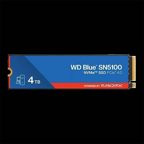 4 TB WD BLUE SN5100 PCI-4.0 6900MB/S 6700MB/S M2 SSD WDS400T5B0E