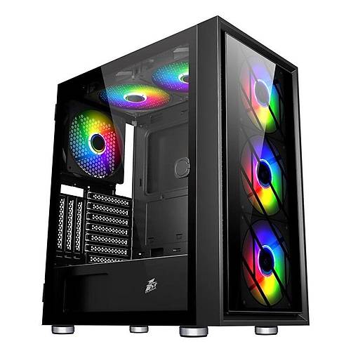 1ST PLAYER AR7-G S�YAH 750W 80+ SILVER ATX 3.1 ARGB 4X12CM FAN TEMPERL� CAM USB 3.0 ATX KASA