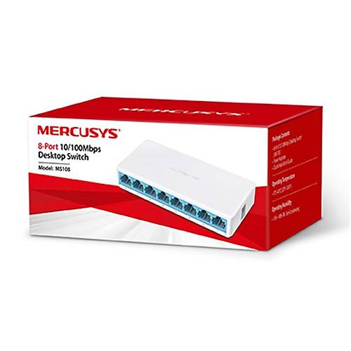 TP-LINK MERCUSYS MS108 8 PORT 10/100 PLAST�K KASA SWITCH
