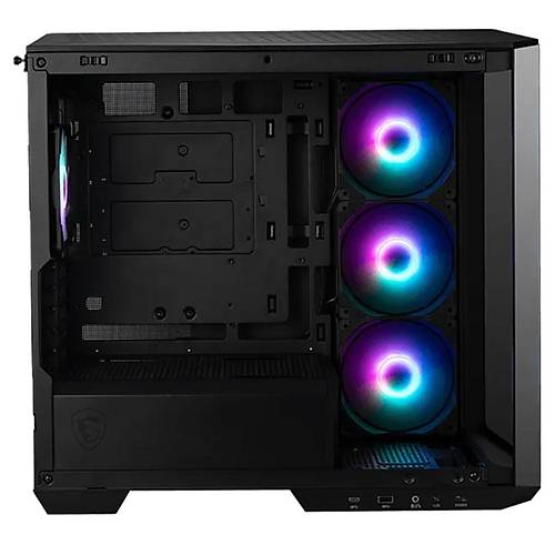 MSI MAG PANO M100R PZ B65 TEMPERL� CAM 3X120MM 1X120MM ARGB FAN 650W BRONZ PANORAM�K S�YAH KASA