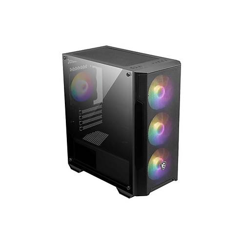 MSI MAG FORGE M100A AKR�L�K YAN PANEL 3X120MM 1X120MM ARGB FAN PSU YOK MATX GAMING KASA