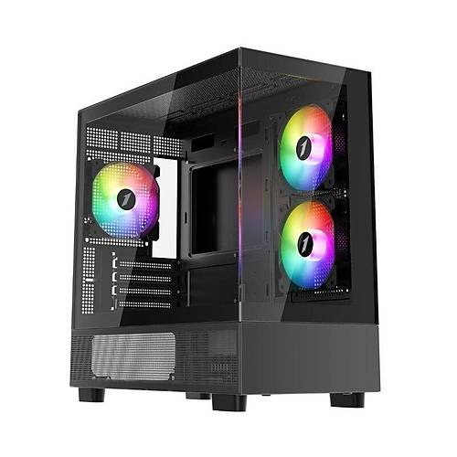 1ST PLAYER MIKU M�5 S�YAH 750W 80+ ATX 3.1 SILVER ARGB 6X12CM FAN TEMPERL� CAM USB 3.0 M-ATX KASA