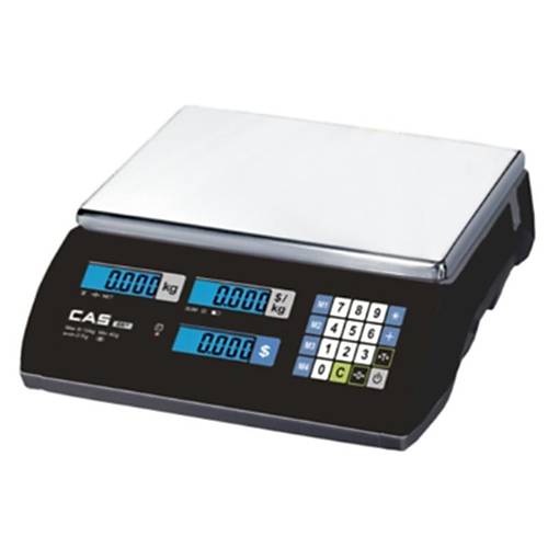 CAS ER JR 15KG LCD EKRAN BOYUNSUZ F�YAT HESAPLAMALI TERAZ�