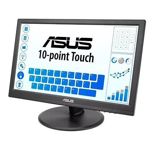 15.6 ASUS VT168HR 5MS 60MHZ 1XVGA 1XHDMI WXGA 1366X768 FLICKER-FREE D���K MAV� I�IK DOKUNMAT�K EKRAN VESA S�YAH