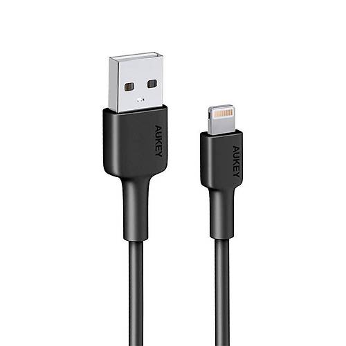AUKEY CB-BAL7-BK NAYLON �RG�L� USB-A LIGHTNING KABLOSU 0.9MT
