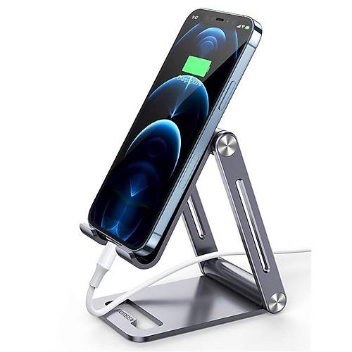 UGREEN AYARLANAB�L�R METAL TELEFON TUTUCU STANDI UZAY GR�S� 80708