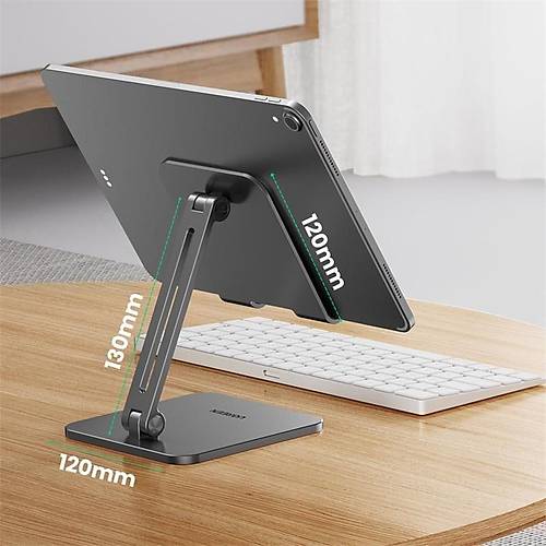 UGREEN AYARLANAB�L�R METAL TABLET TUTUCU STANDI UZAY GR�S� 40393