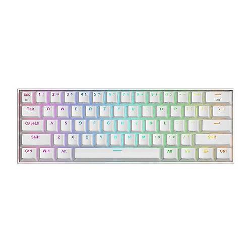 REDRAGON K530W DRACONIC PRO Q TR 60% KOMPAKT KABLOSUZ-BLUETOOTH 2.4G SWITCH MEKAN�K KLAVYE BEYAZ