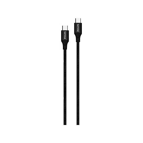 PHILIPS DLC5531C TYPE-C TO TYPE-C 1,2MT PD 480 MBPS S�YAH �RG�L� �ARJ KABLOSU