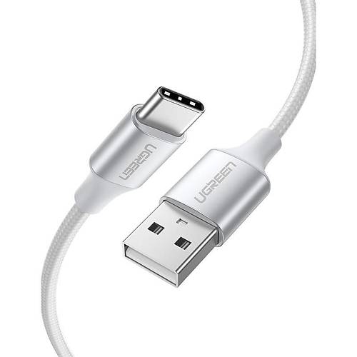 UGREEN TYPE-C TO USB-A 3A QC �RG�L� HIZLI �ARJ KABLOSU 2 MT G�M�� BEYAZI 60133
