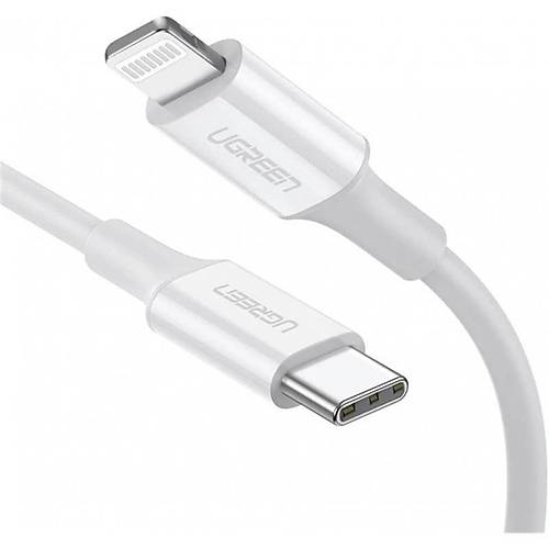 UGREEN TYPE-C TO LIGHTNING 3A PD MF� SERT�F�KALI HIZLI �ARJ KABLOSU (10493) 1 MT BEYAZ
