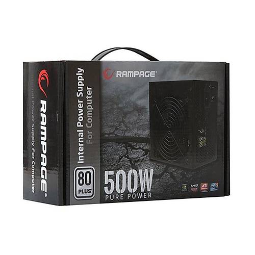 RAMPAGE RMP-500-80P 500W 80 PLUS 12CM FAN AKT�F PFC POWER SUPPLY