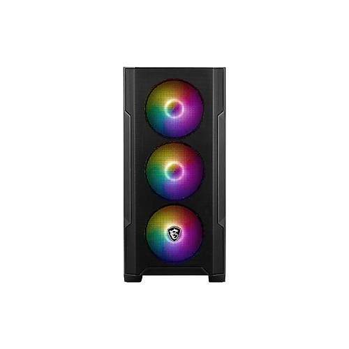 MSI MAG FORGE M100A AKR�L�K YAN PANEL 3X120MM 1X120MM ARGB FAN PSU YOK MATX GAMING KASA