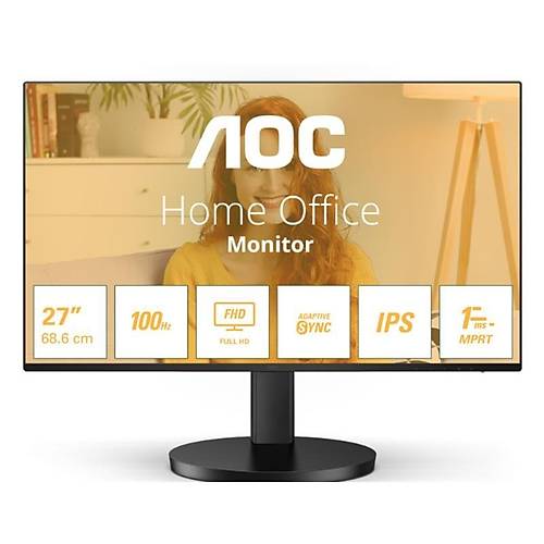 27 AOC 27B3HA2 IPS 1MS 100MHZ 1XVGA 1XHDMI FHD 1920X1080 HOPARL�R VESA S�YAH