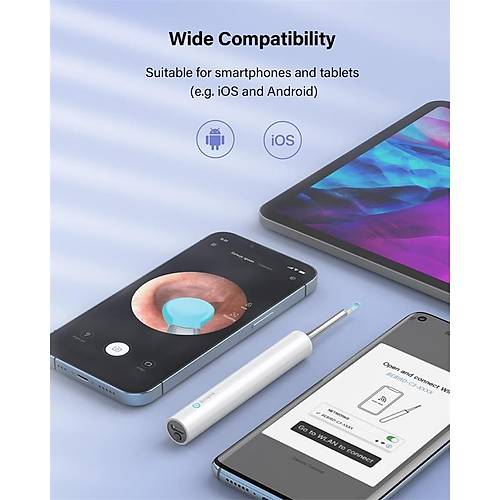 BEBIRD T5 3MP KAMERA 3.5MM LENS �ARJLI WIFI G�R�NT�L� KULAK TEM�ZLEY�C� BEYAZ RENK