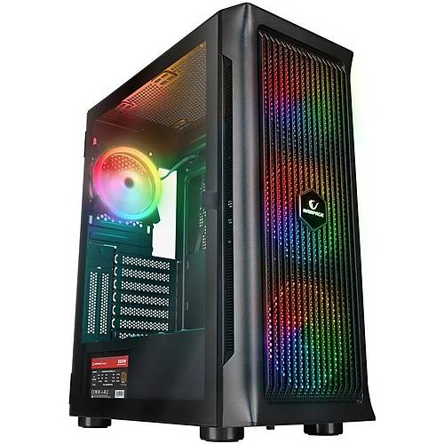 RAMPAGE PROLIX MESH 850W 80+ 4X120MM ARGB FAN+KONTROLC� MANYET�K TEMPERL� CAMLI ATX MIDI TOWER GAMING KASA