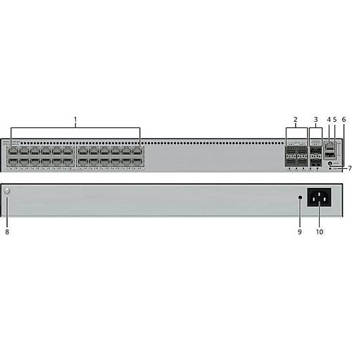 Huawei S5735-L24PN4XE-A-V2 (24*10/100/1000/2.5GBASE-T ports(PoE+), 4*10GE SFP+ ports, 2*12GE stack ports, 400W PoE, built-in AC power)