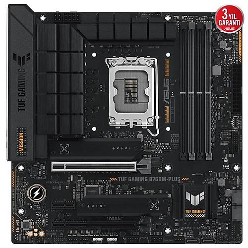 ASUS TUF GAMING B760M-PLUS DDR5 7200MHZ 1XHDMI 1XDP 2XM.2 MATX 1700P (12. / 13. VE 14. NES�L ��LEMC� UYUMLU)