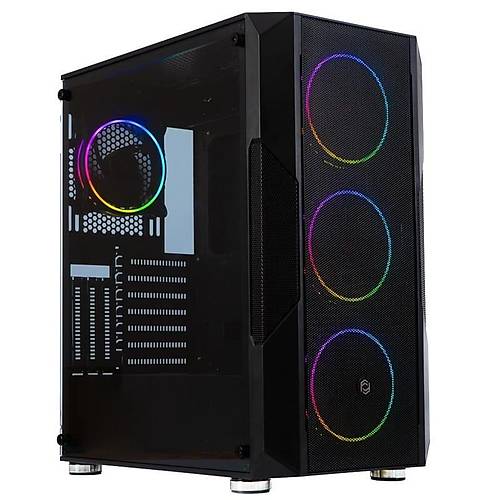 FRISBY FC-9435G 750W 80+ BRONZE 4X120MM DOUBLE SLIM RING RGB FAN USB3.0 GAMING S�YAH KASA