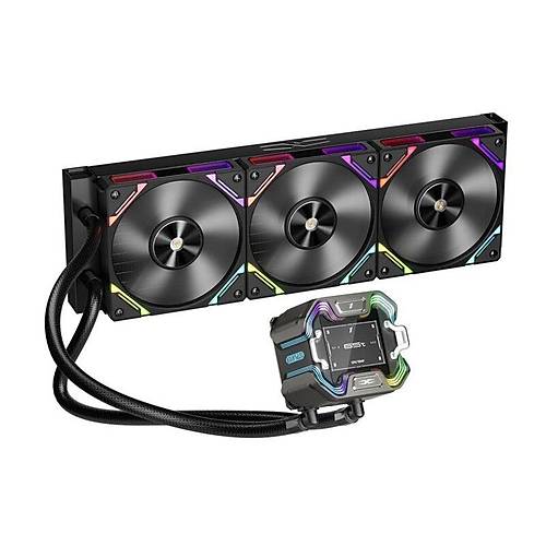 1ST PLAYER X STARSHIP 360MM S�YAH ARGB IPS 2.4'' D�J�TAL EKRANLI AM5,AM4 / LGA 1851,LGA1700 PREMIUM ��LEMC� SIVI SO�UTUCU