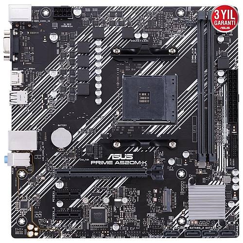 ASUS PRIME A520M-K DDR4 4600MHZ 1XVGA 1XHDMI 1XM.2 USB 3.2 MATX AM4 (AMD AM4 5000/4000 /3000 SER�S� �LE UYUMLU)
