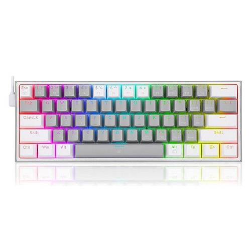REDRAGON K617 FIZZ RGB RED SWITCH MEKAN�K OYUNCU KLAVYES� GR�/BEYAZ