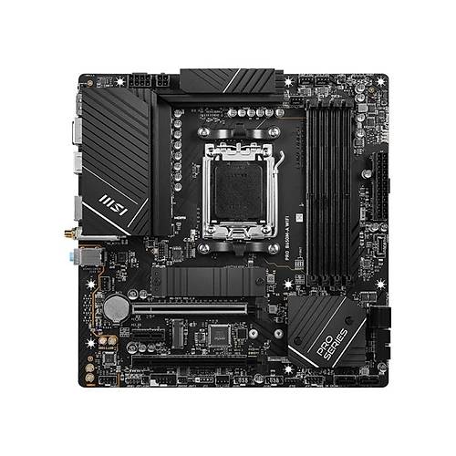 MSI PRO B650M-A WIFI DDR5 6000MHZ 1XHDMI 1XDP 2XM.2 USB 3.2 MATX AM5 (AMD AM5 9000/8000/7000 SER�LER� �LE UYUMLU)
