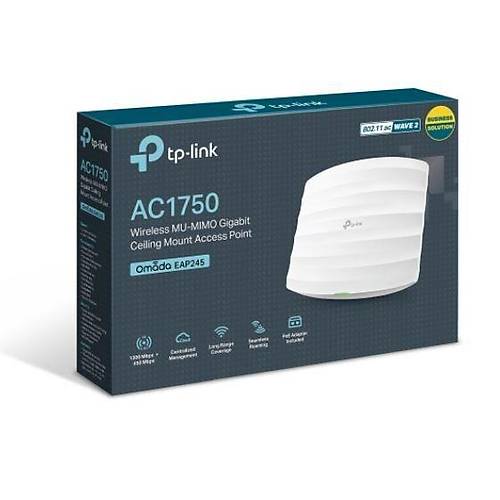 TP-LINK OMADA EAP245 AC1750 DUAL BANT WIFI5 2XGBIT RJ45 450MBPS/2.4GHZ TAVAN T�P� ACCESS POINT (ADAPT�RL�)