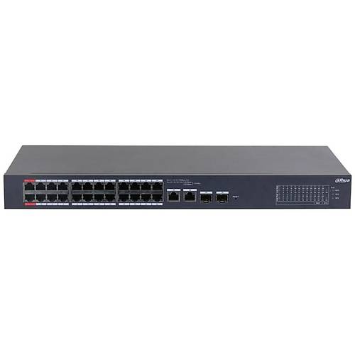 DAHUA CS4226-24ET-240 24 PORT 10/100 POE PORT + 2XGIGABIT RJ45/2XSFP COMBO Y�NET�LEB�L�R RACKMOUNT SWITCH