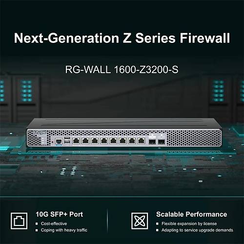 RUIJIE RG-WALL 1600-Z3200-S NEXT-GENERATION Z SERIES FIREWALL C�HAZI(1 YIL L�SANS DAH�L)