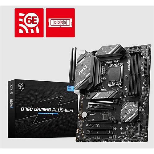 MSI B760 GAMING PLUS WIFI DDR4 6800MHZ 1XHDMI 1XDP 2XM.2 USB ATX 1700P (12. / 13. VE 14. NES�L ��LEMC� �LE UYUMLU)