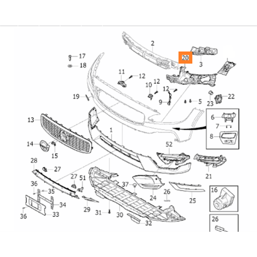 TAMPON �N FAR BRAKET� SA� ( 31383238 ) S90/V90 2017-